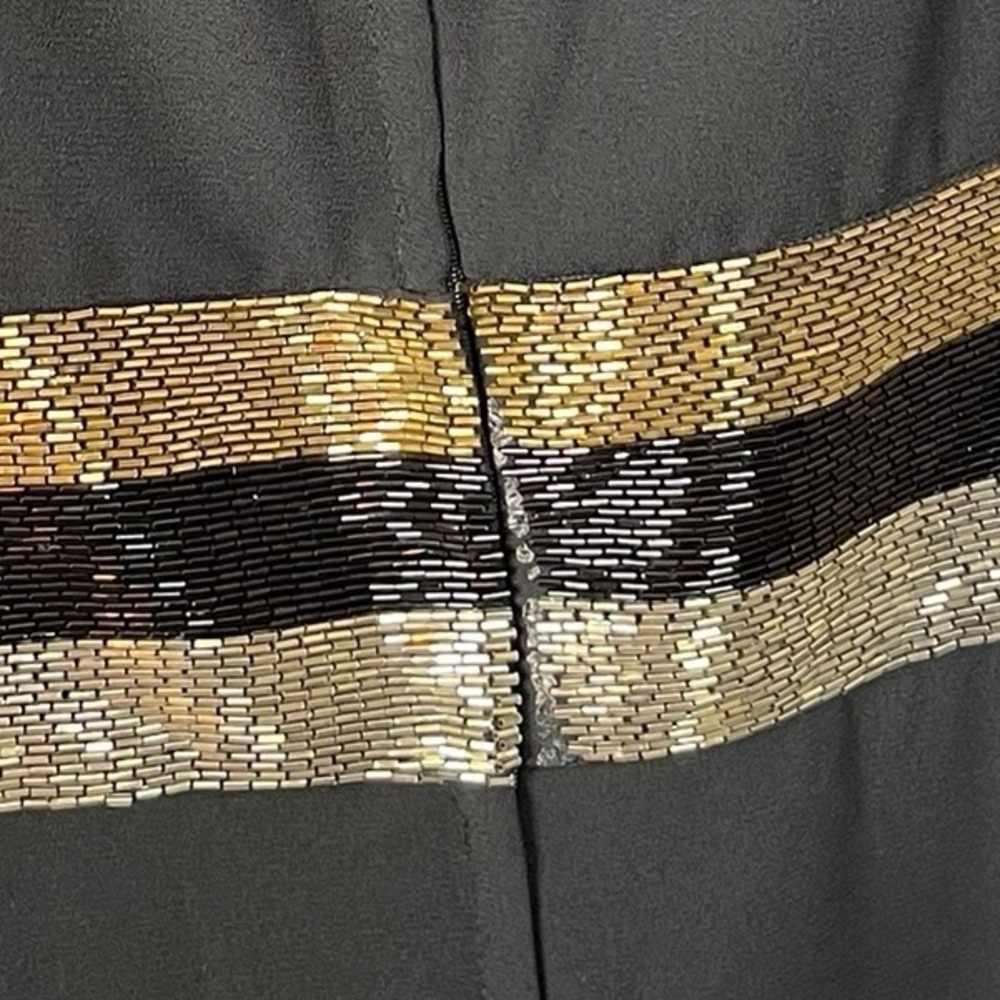 En Francais 90s Evening Gown Beaded Formal 14 Cocktail Opera Vintage - Picture 9 of 10
